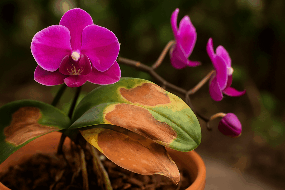 Orquídea com Folhas Queimadas? Veja Como Recuperar Sua Beleza!